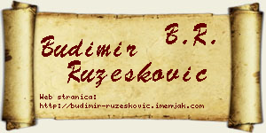 Budimir Ružesković vizit kartica